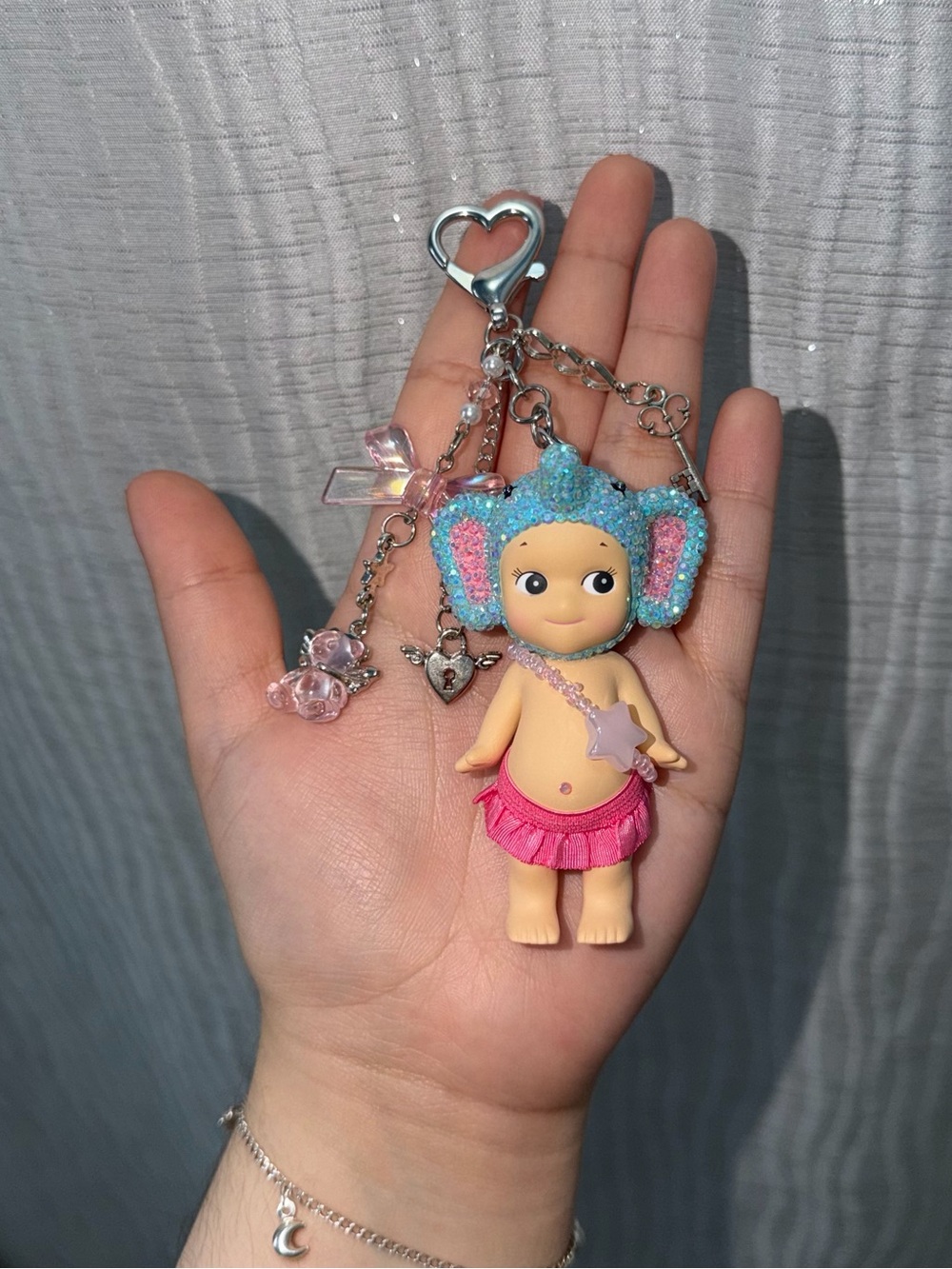 Sonny Angel Elephant Bedazzled Keychain